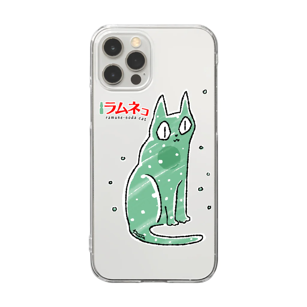 kachino-T-noraのラムネコ Clear Smartphone Case