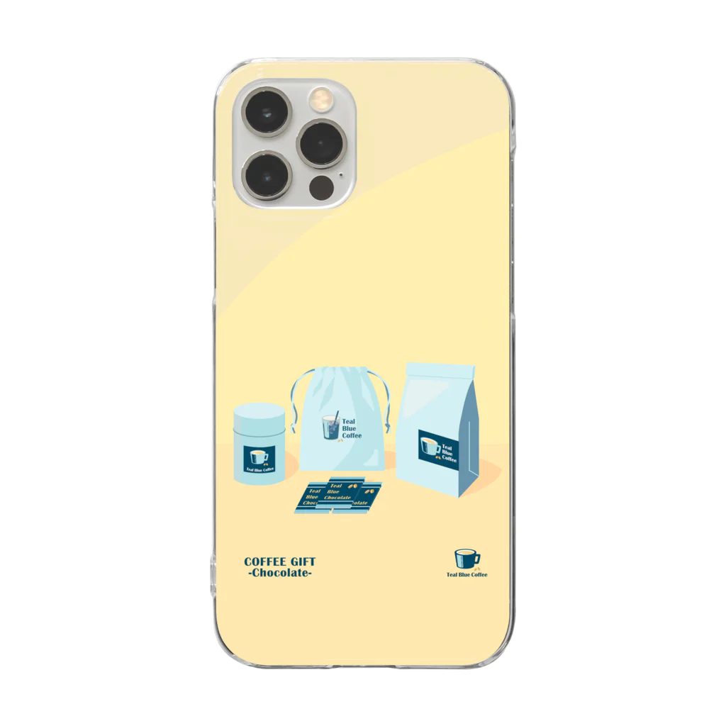 Teal Blue CoffeeのCOFFEE GIFT -Chocolate- YELLOW Ver. Clear Smartphone Case