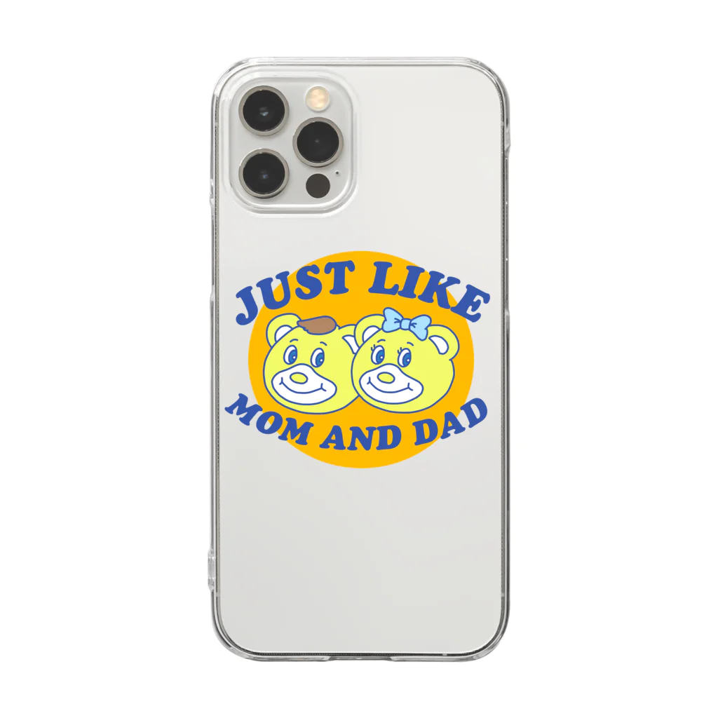 Just_like_Mom_and_DadのJLMD くまちゃん🧡　iPhoneケース Clear Smartphone Case