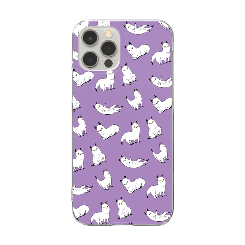 かわいい尻子玉の約束の天啓猫 Clear Smartphone Case