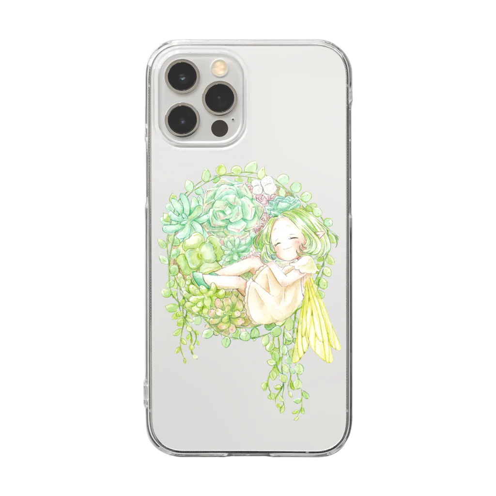 icoloのほころぶ Clear Smartphone Case