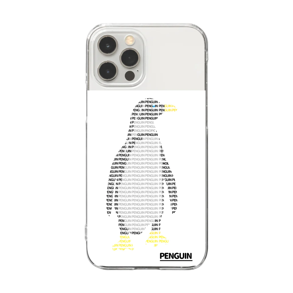 ためしにのモジデペンギン Clear Smartphone Case