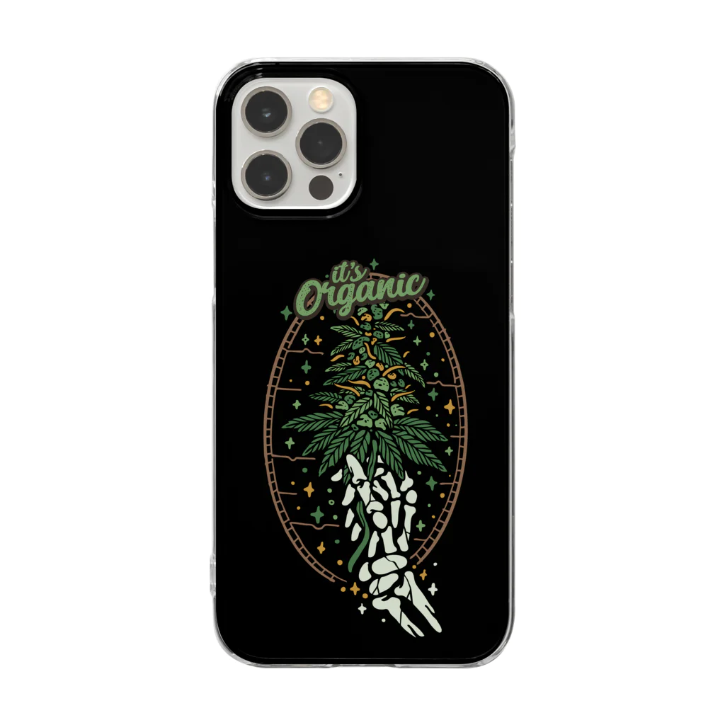 420 MUSIC FACTORYのOrganic Cannabis（オーガニックカナビス） Clear Smartphone Case