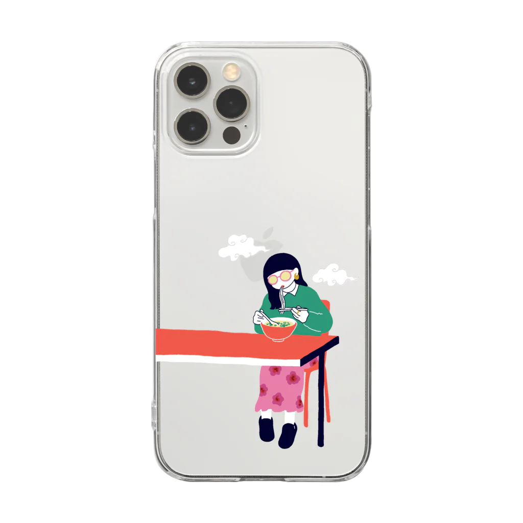 イケマリコのshopのラーメン女子 Clear Smartphone Case