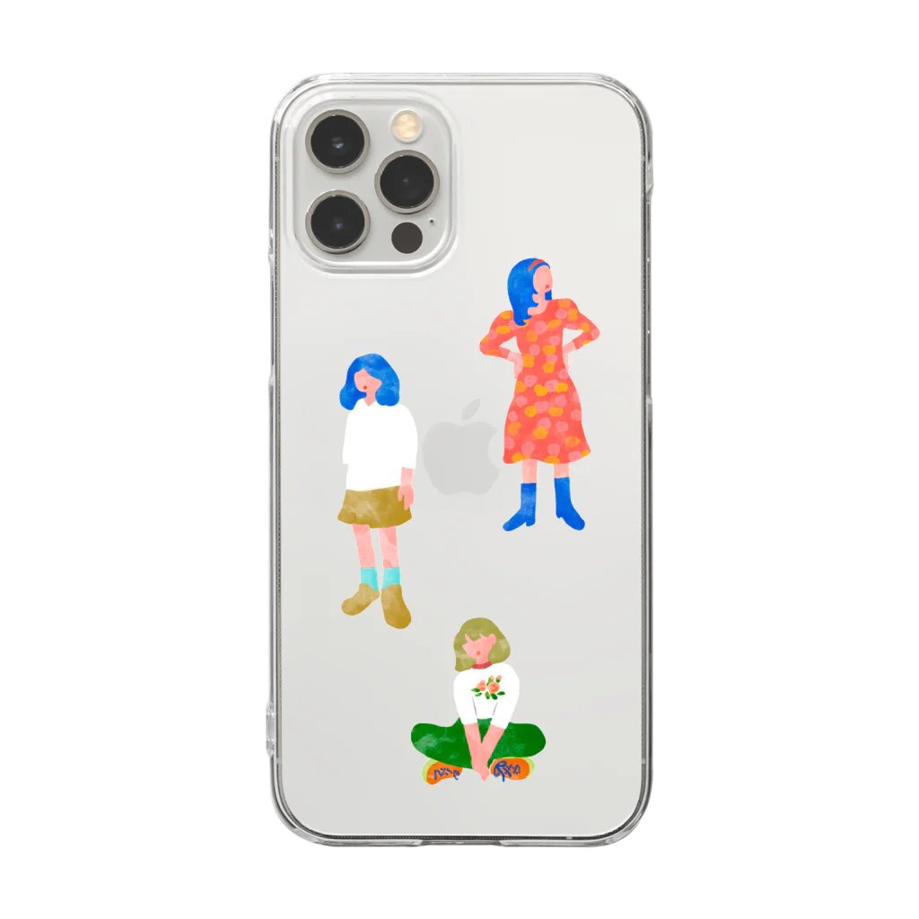 イケマリコのshopの3姉妹 Clear Smartphone Case