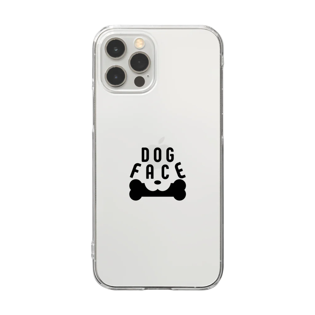 DOG FACEのDOG FACE オリジナルロゴアイテム Clear Smartphone Case