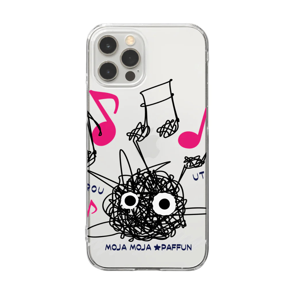 イラスト MONYAAT のCT106 もじゃもじゃ★ぱっふん*ODOROU UTAO*A*スマホケース Clear Smartphone Case