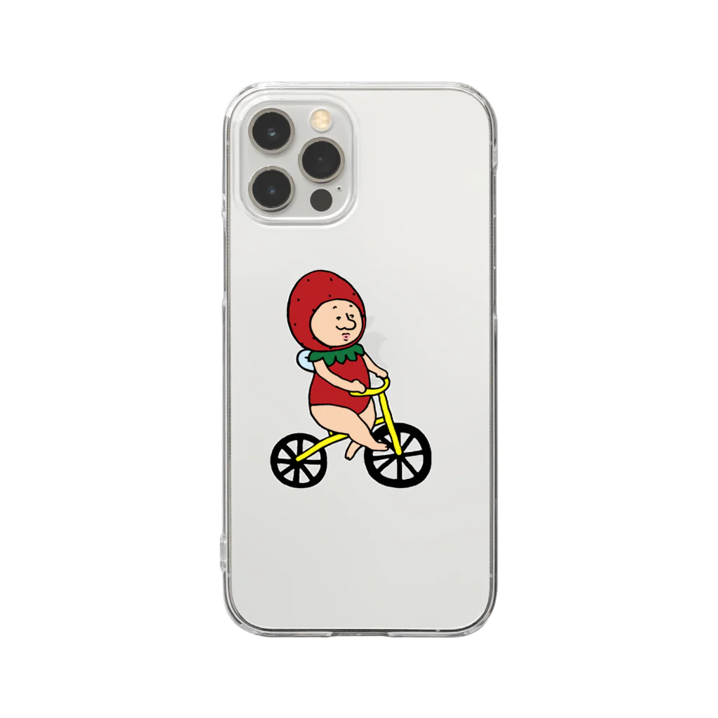 【Yuwiiの店】ゆぅぅぃーのいちごの妖精さん　チャリんこ Clear Smartphone Case