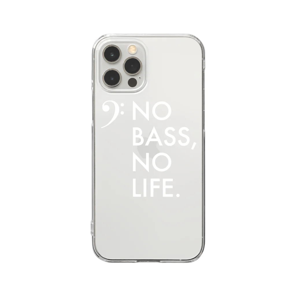 もりてつのNO BASS, NO LIFE. クリアスマホケース