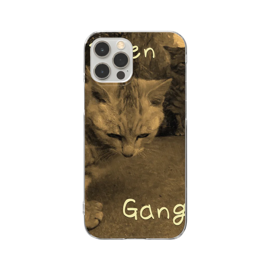 ちばっちょ【ち畳工房&猫ねこパラダイス】のKitten Gangs Clear Smartphone Case