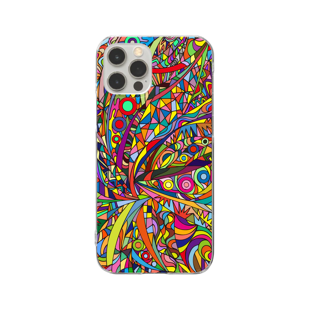 SPOOPY TOWNのRainbow explosion Clear Smartphone Case