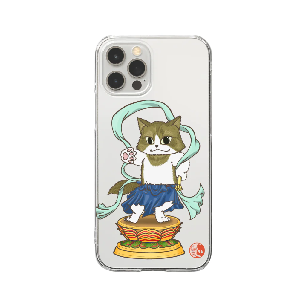 ねこや久鶻堂の金剛猫士像 Clear Smartphone Case