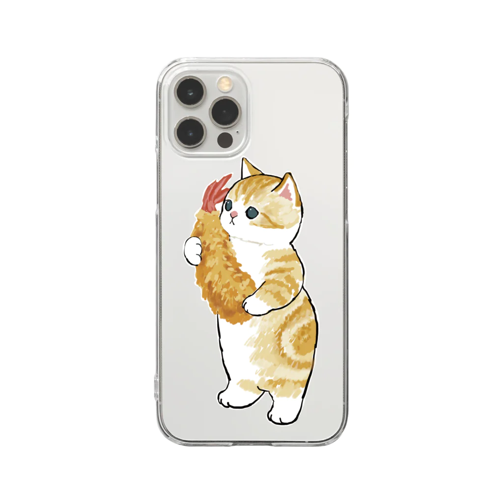 mofusandのえびふらいに恋するにゃん Clear Smartphone Case