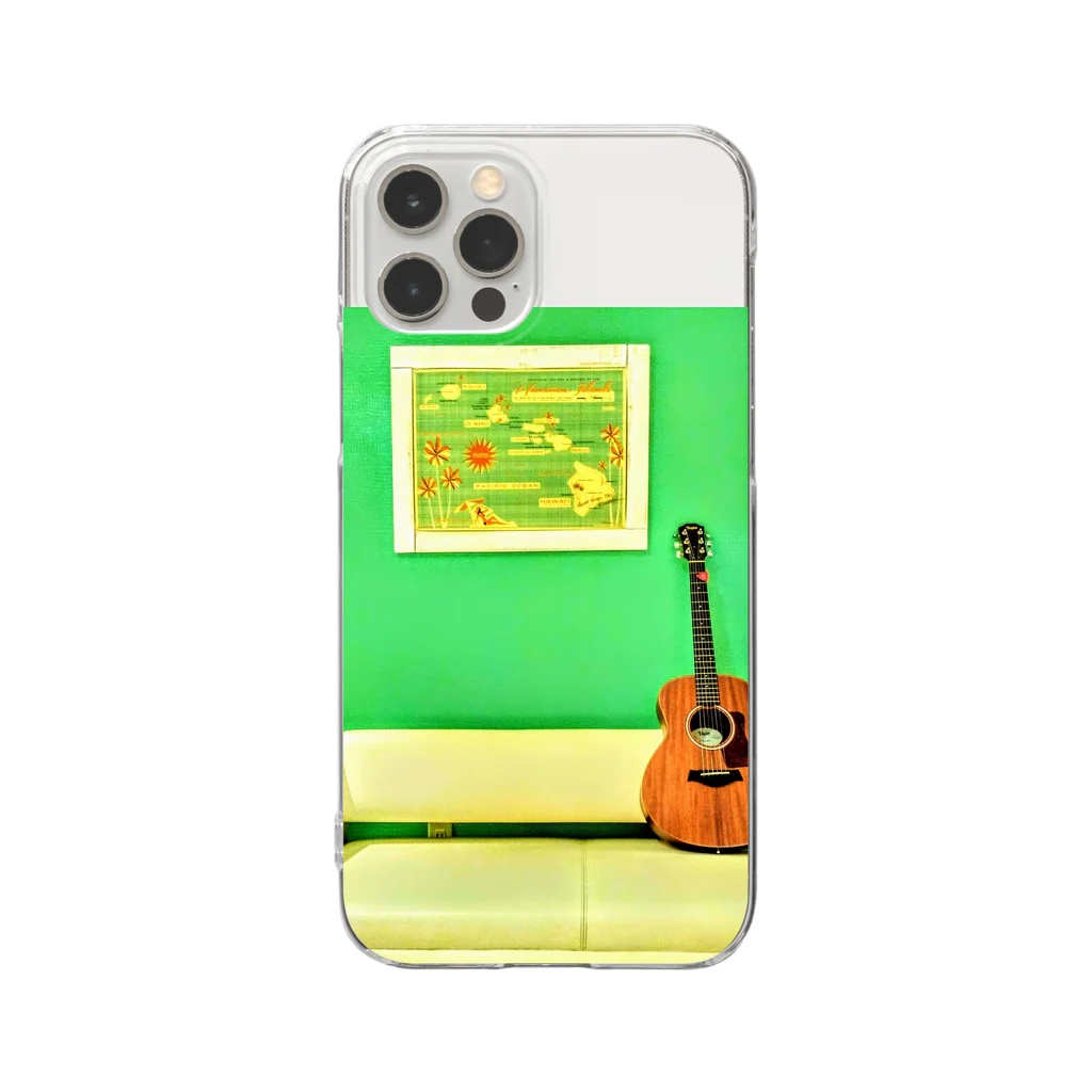 Rock★Star Guitar School 公式Goodsのアコースティックギター Clear Smartphone Case