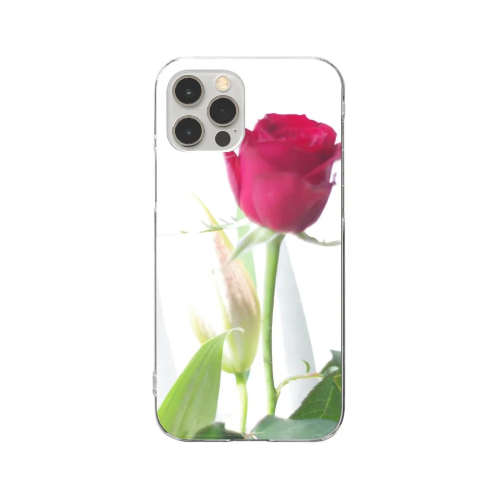 007f89_8の薔薇 Clear Smartphone Case