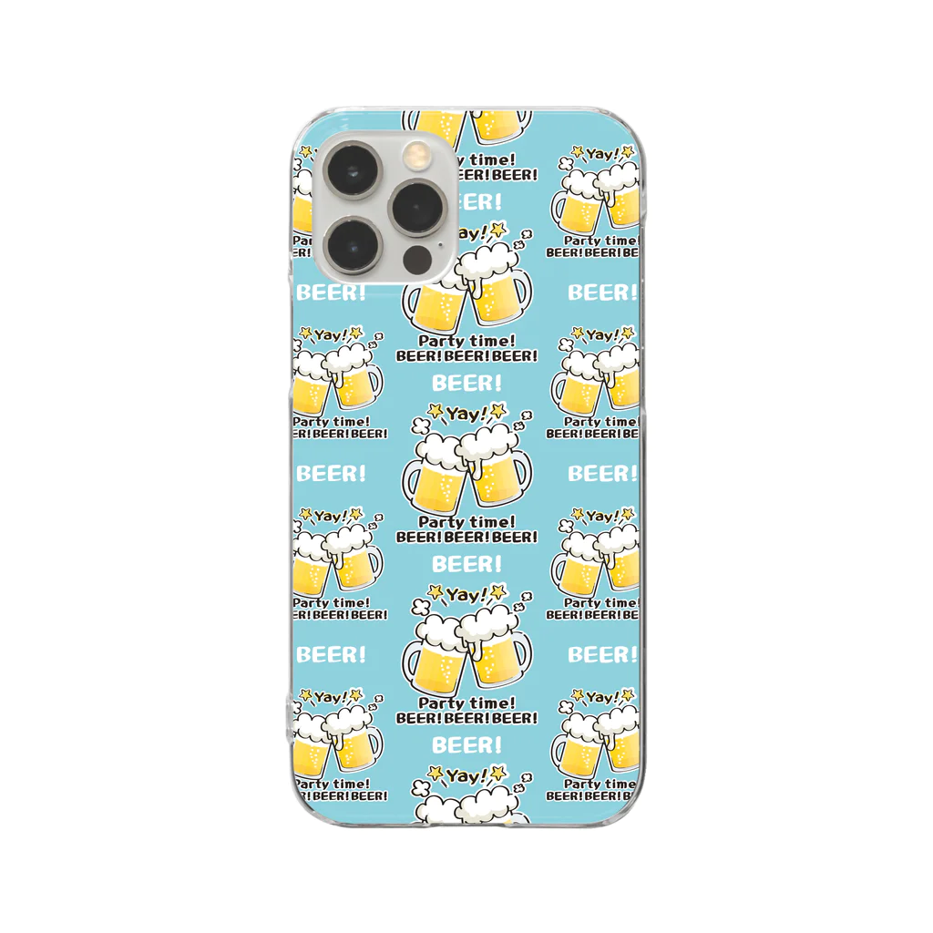 イラスト MONYAAT のCT125 BEER!BEER!BEER!*D Clear Smartphone Case