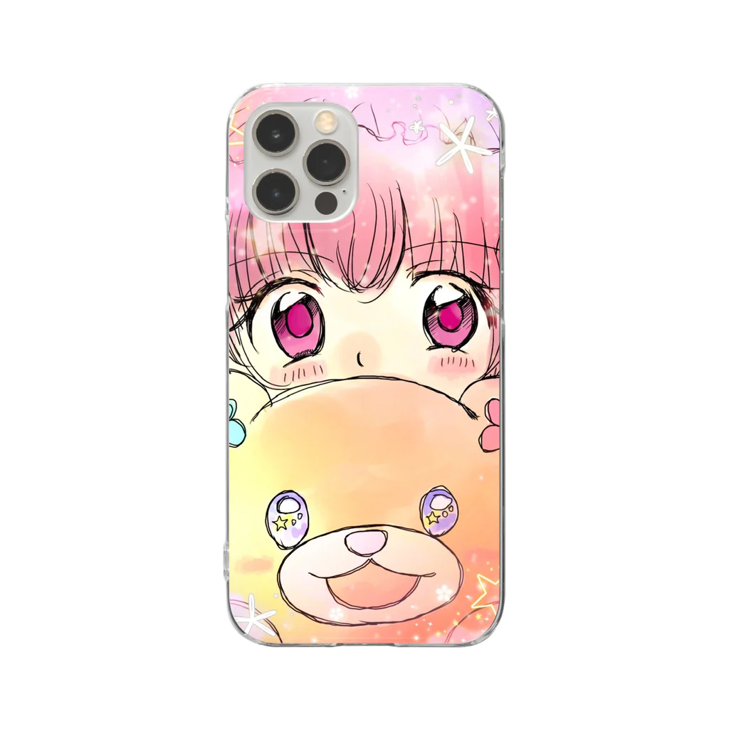 KANARIAのはなくまちゃんと夢見る女の子 Clear Smartphone Case