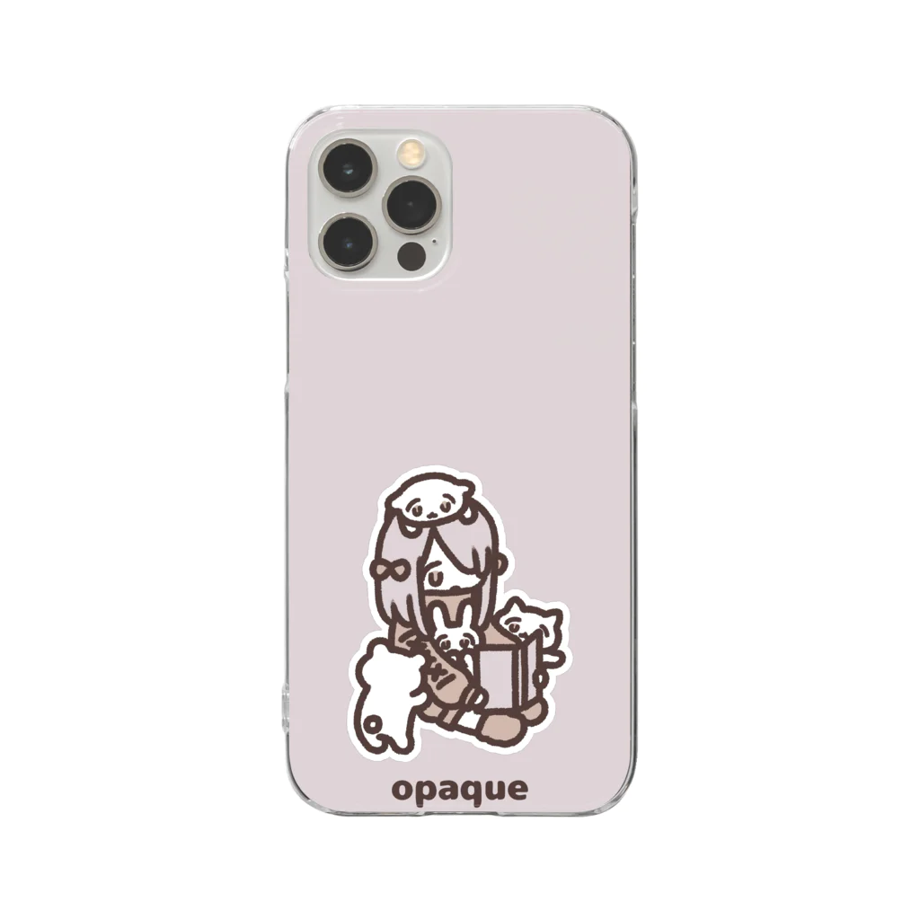 opaqueのしょんぼりどうぶつたちとおねえさん Clear Smartphone Case