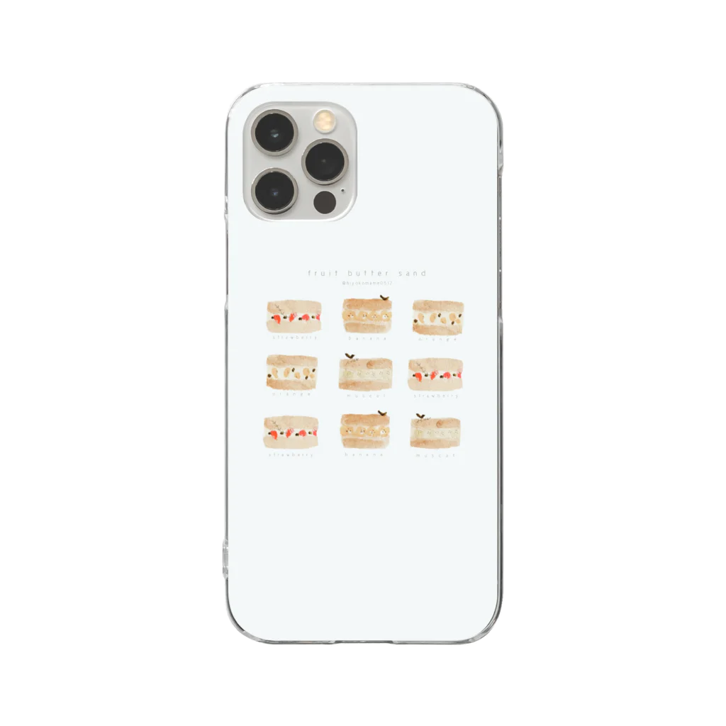 Mame's shopのfruit butter sand Clear Smartphone Case