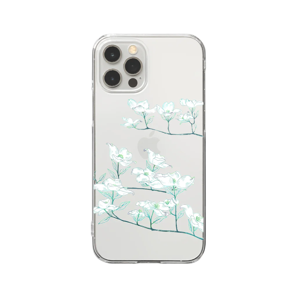 すみわたるの花水木　B　shiro Clear Smartphone Case