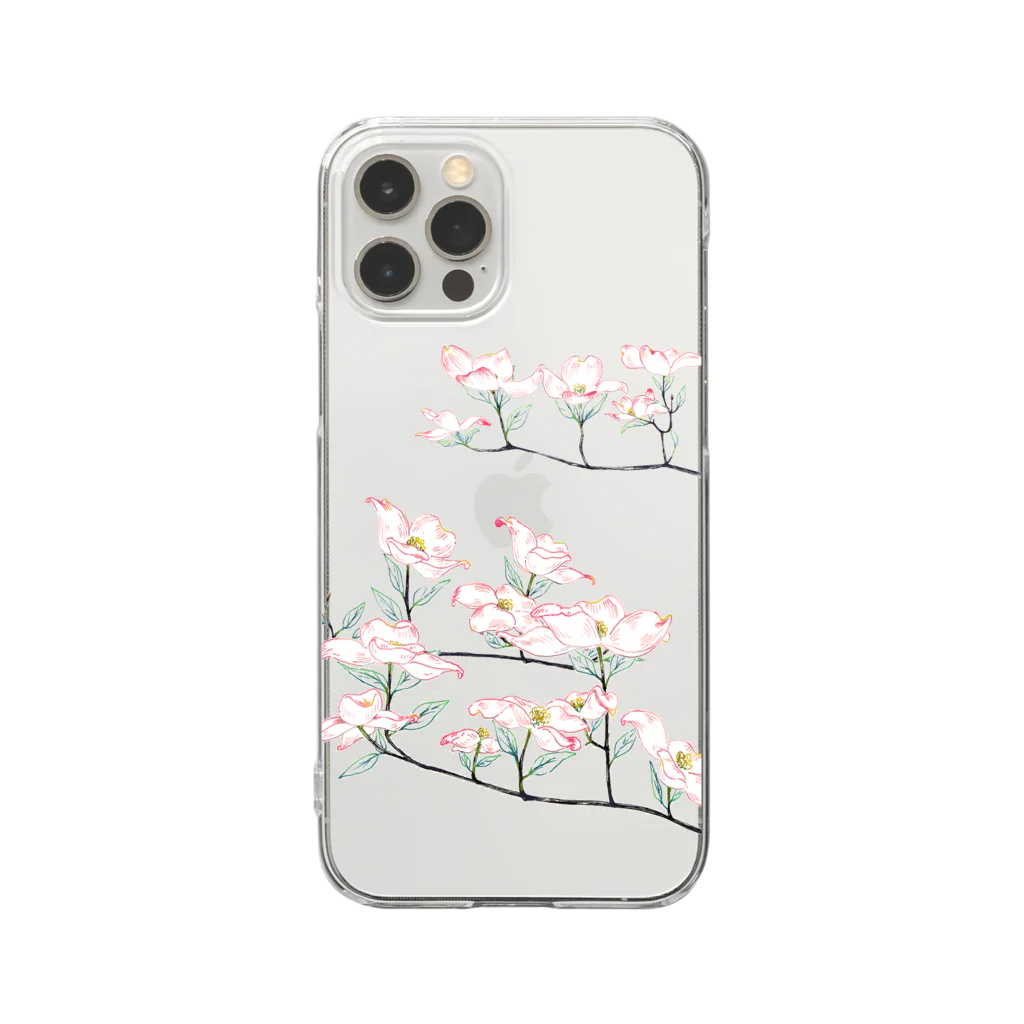 すみわたるの花水木　B　pink Clear Smartphone Case