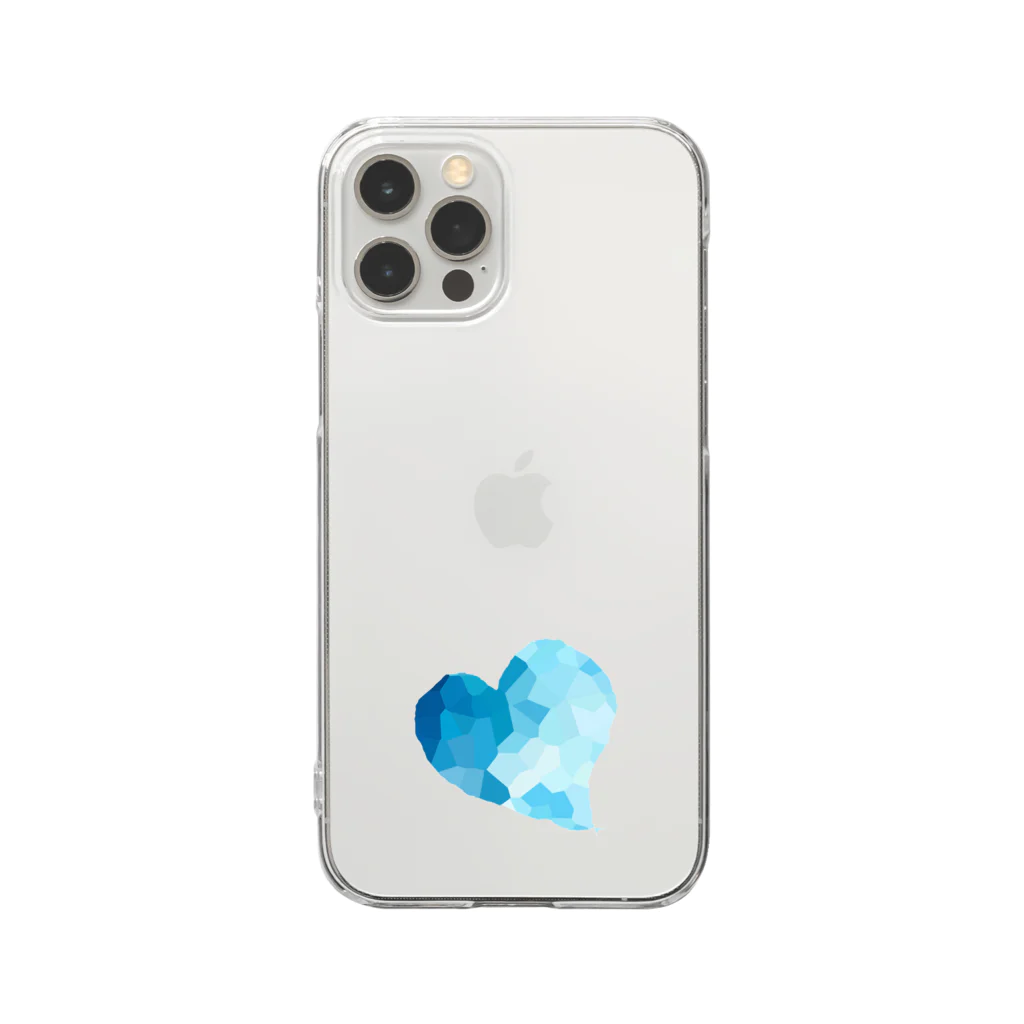 WAMI ARTのハートブルー Clear Smartphone Case