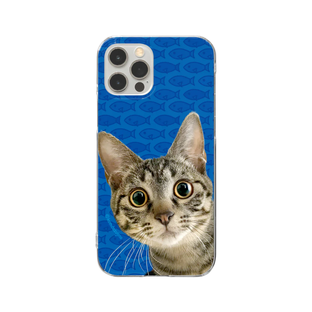 コムノのキジトラ猫の鶉（うずら） Clear Smartphone Case