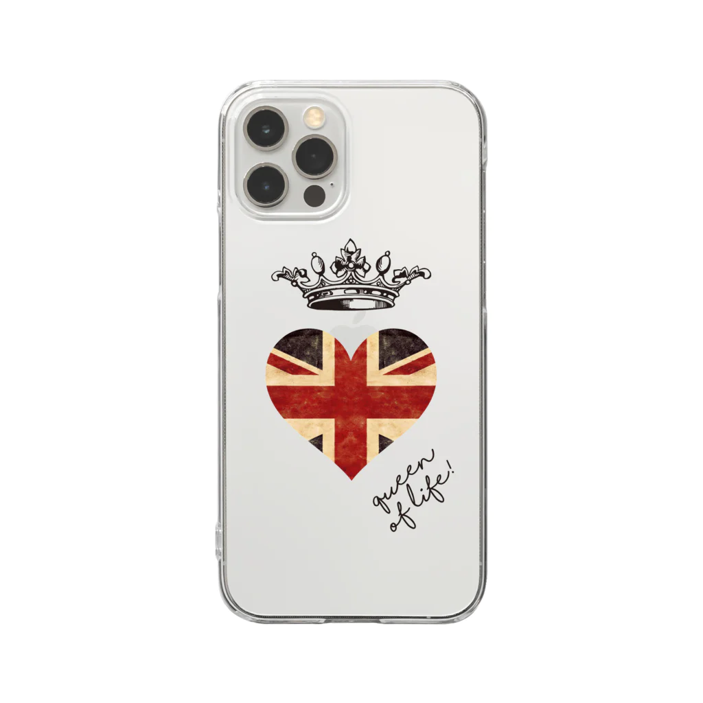 izumixxx_crownのcrownxxx_UKハート Clear Smartphone Case