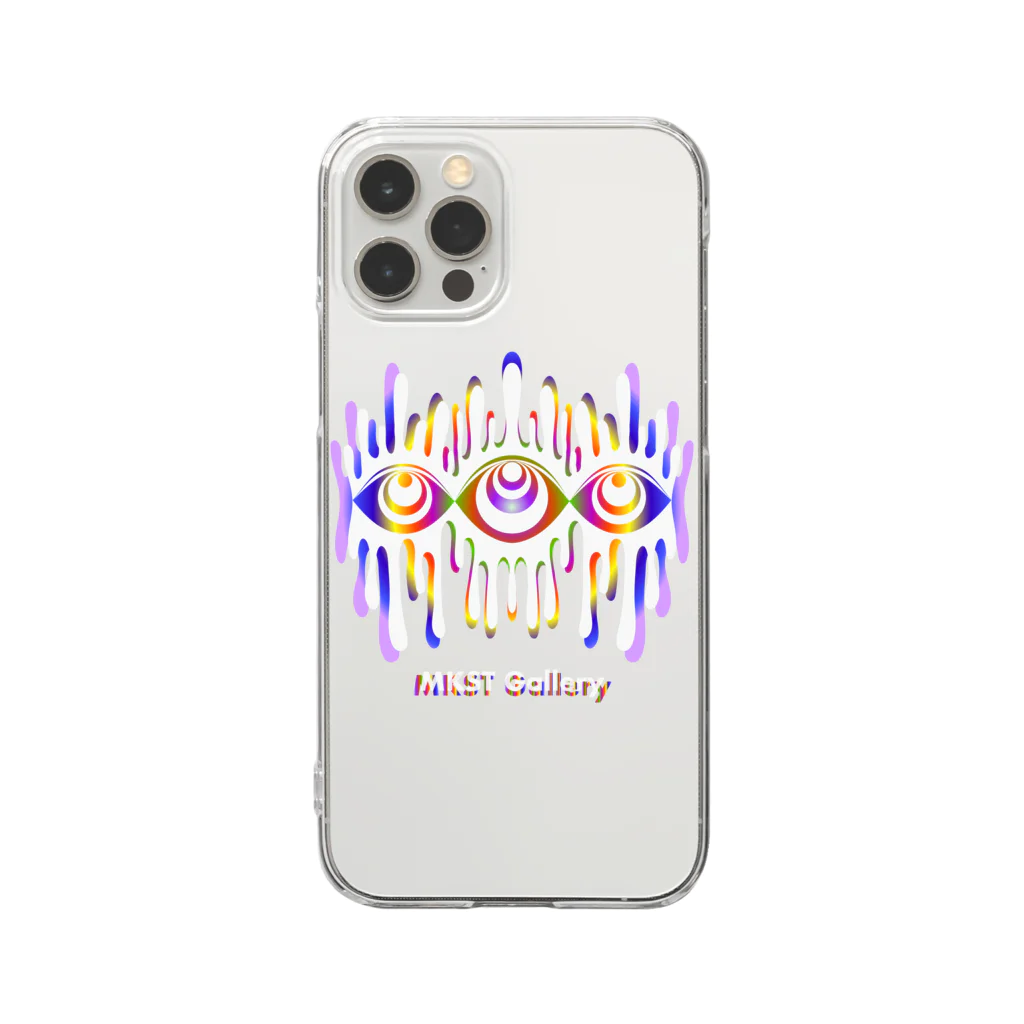 SPOOPY TOWNのMelting eyes_hologram #2 Clear Smartphone Case