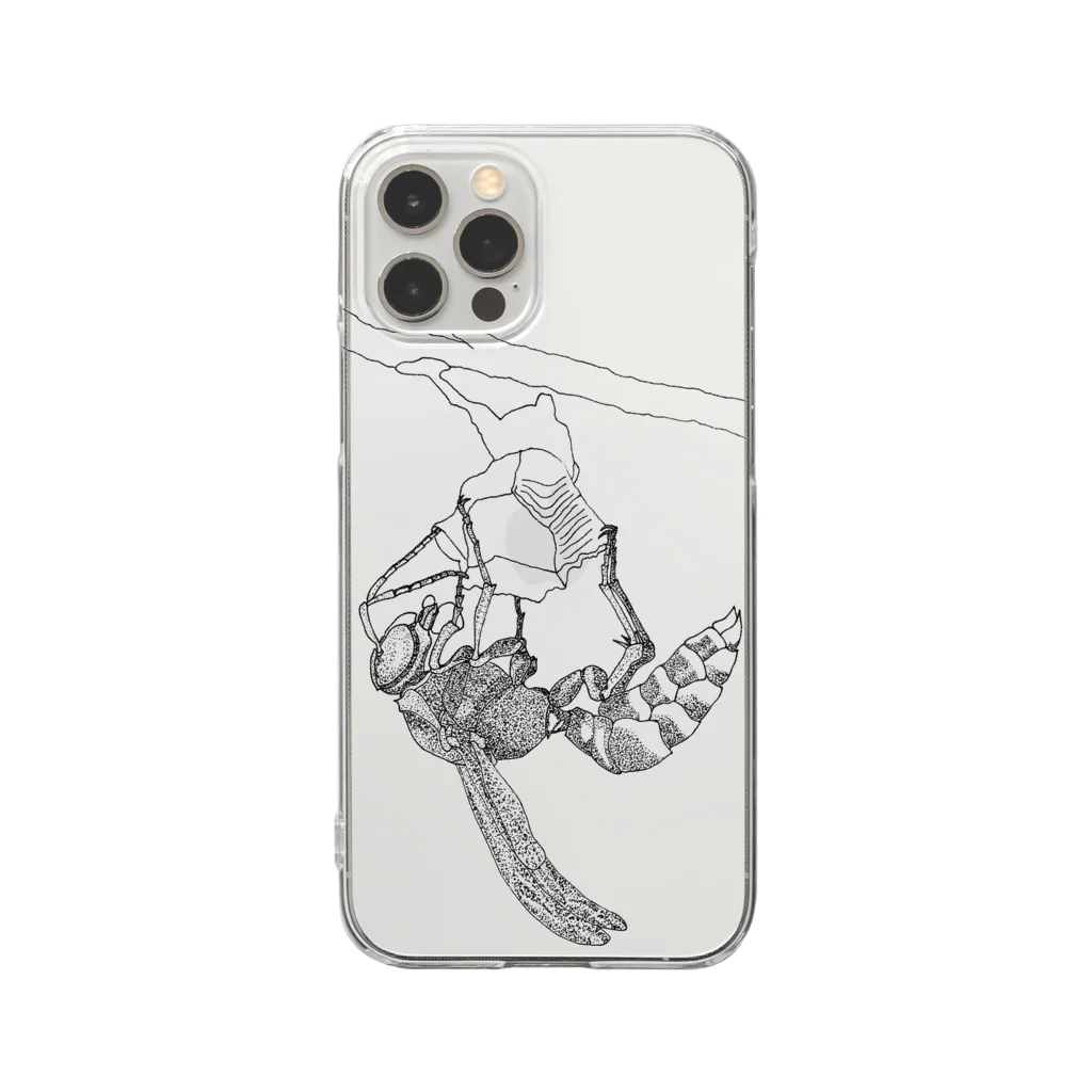 無名昆虫のクイーン　スケッチ風 Clear Smartphone Case