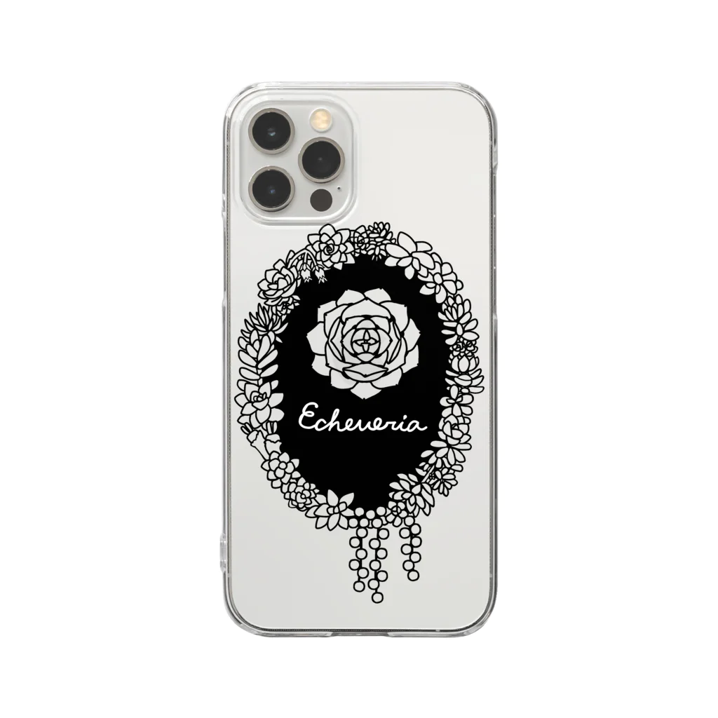 Alba spinaのエケベリア モノクロ Clear Smartphone Case