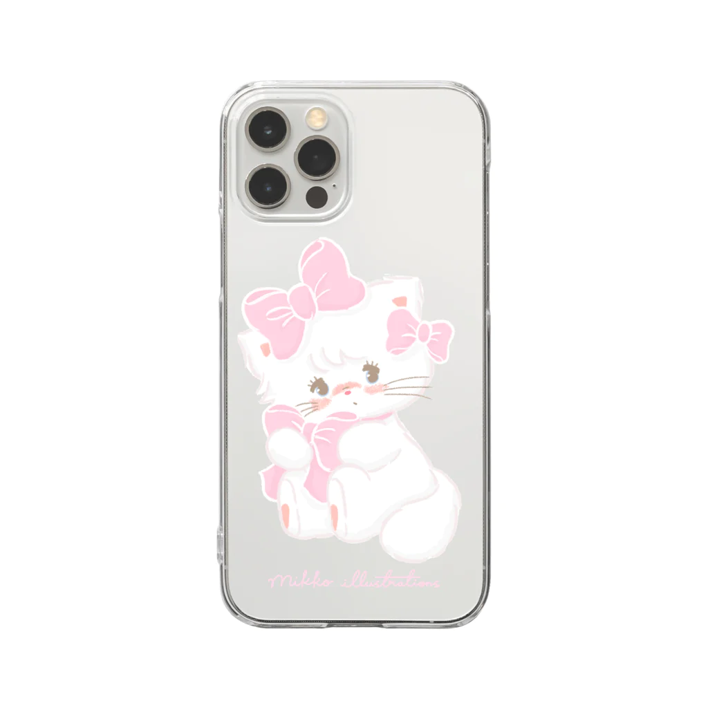 mikkoのribbon mousse Clear Smartphone Case