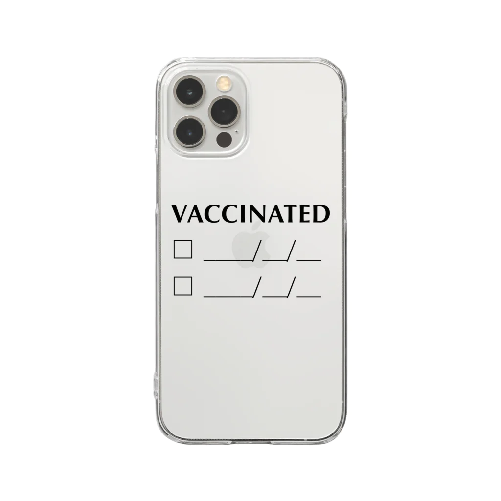 Vaccinated2021のワクチン接種確認 Vaccinated check クリアスマホケース