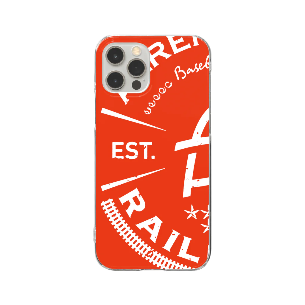 PoooompadoooourのRailroads エンブレムロゴ 赤_グランジ Clear Smartphone Case