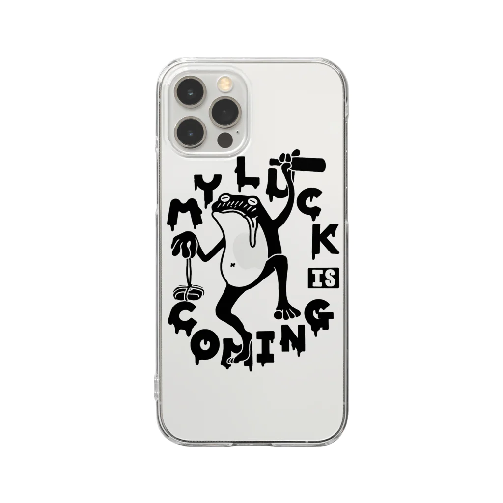 MY LUCK IS COMING.の酔いどれラックくん Clear Smartphone Case