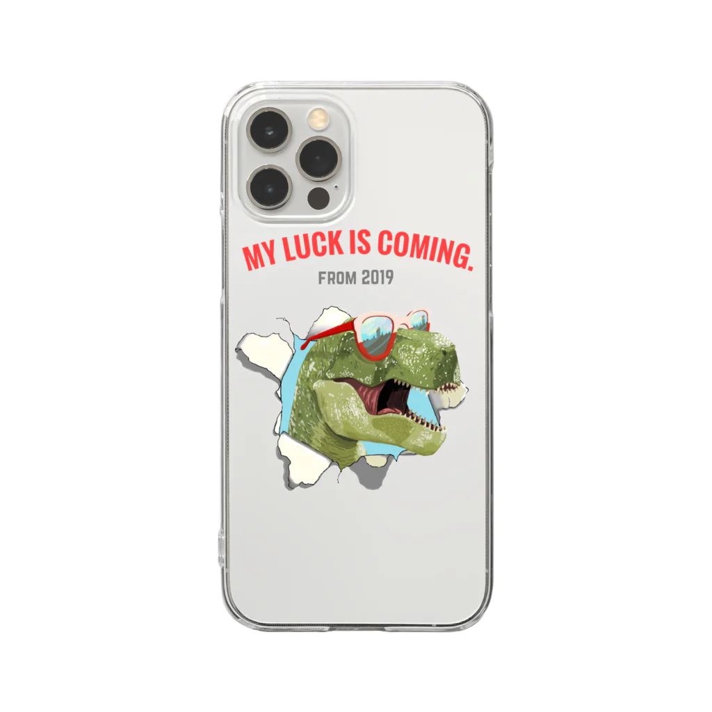 MY LUCK IS COMING.のサングラスTレックス Clear Smartphone Case