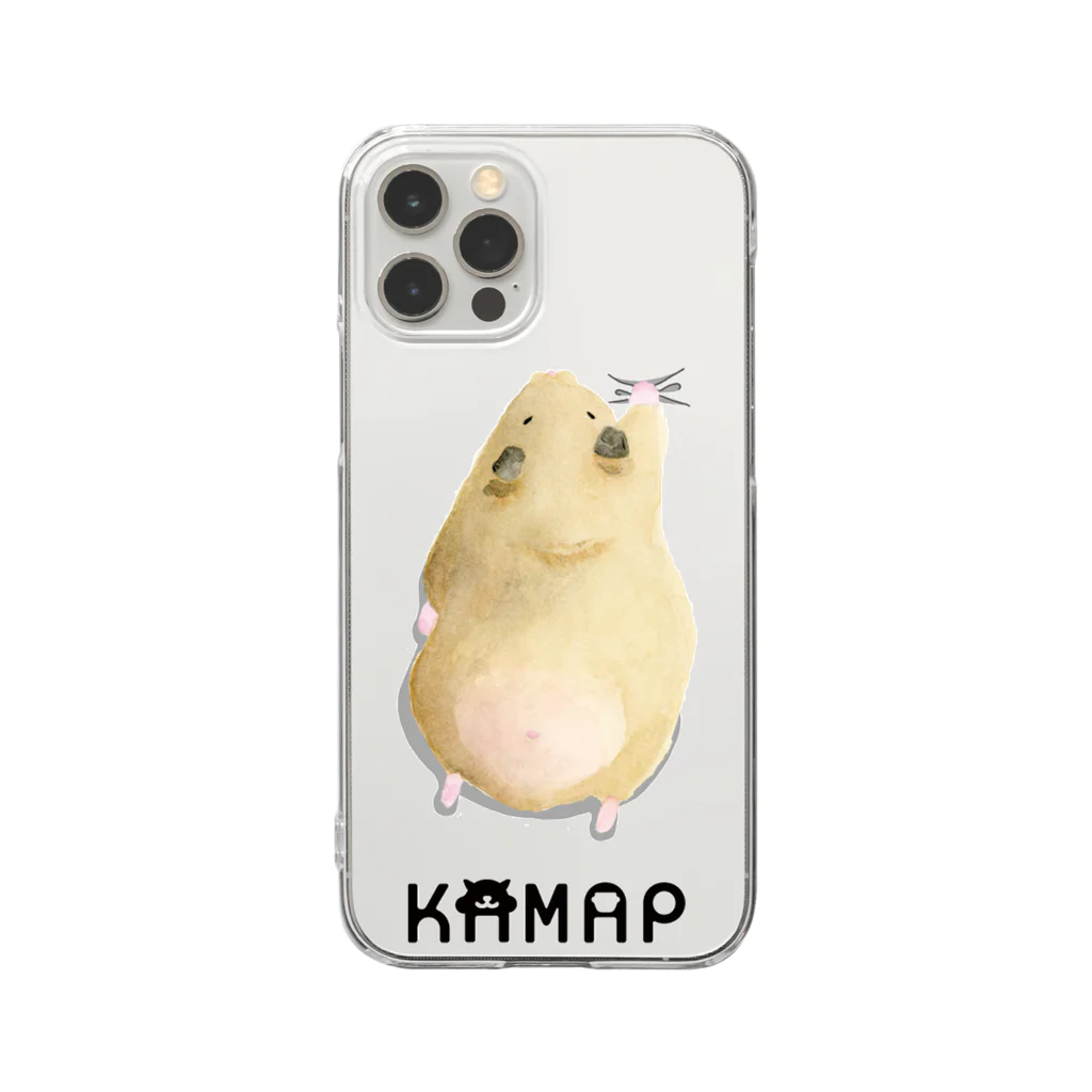 KAMAP ＆ Ricaの【KAMAP】ぎゅっとキンクマハムスター クリアスマホケース