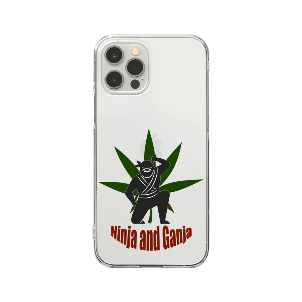 420 MUSIC FACTORYのNINJA and GANJA（忍者とガンジャ） Clear Smartphone Case