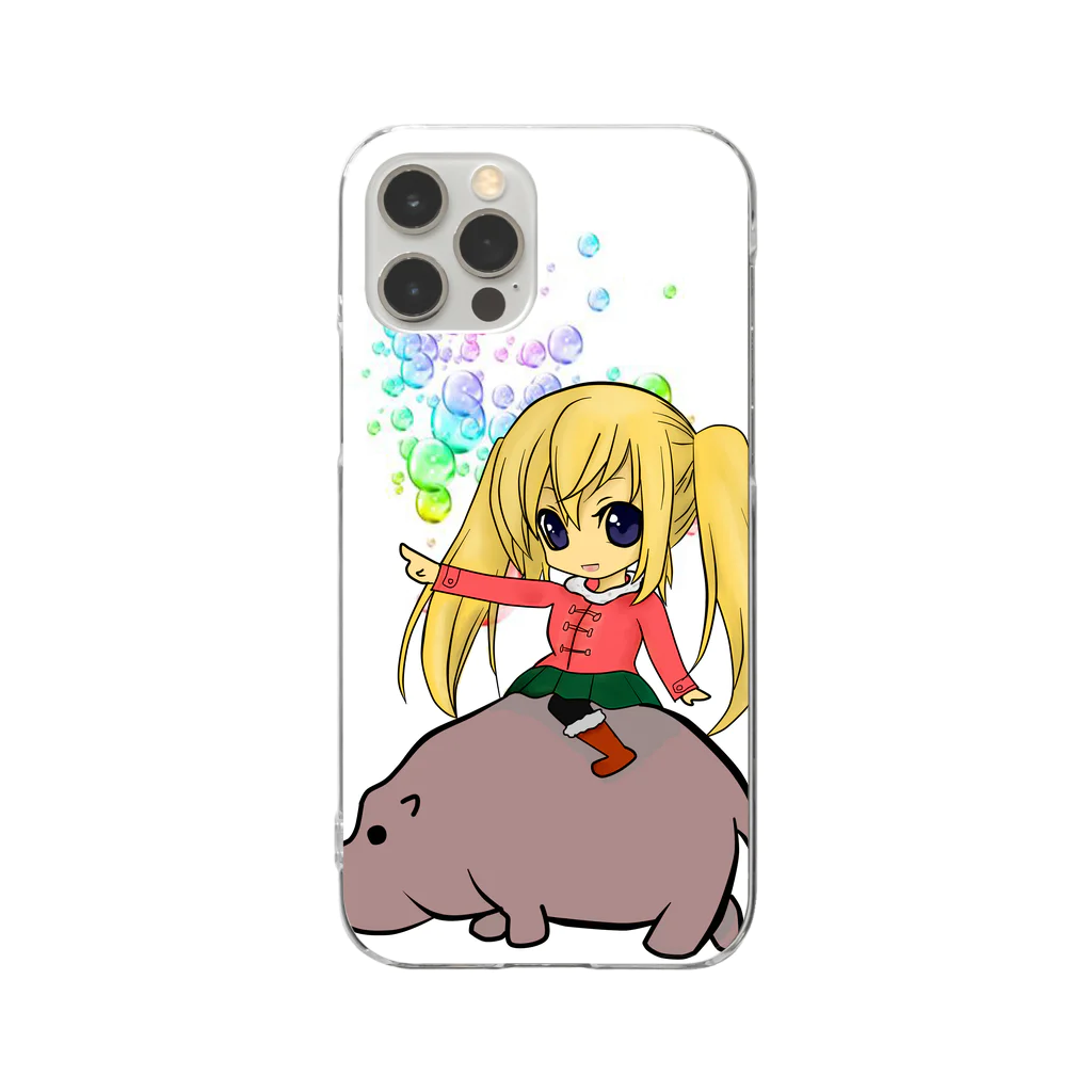 Dodokoのカリンとヒッポ Clear Smartphone Case