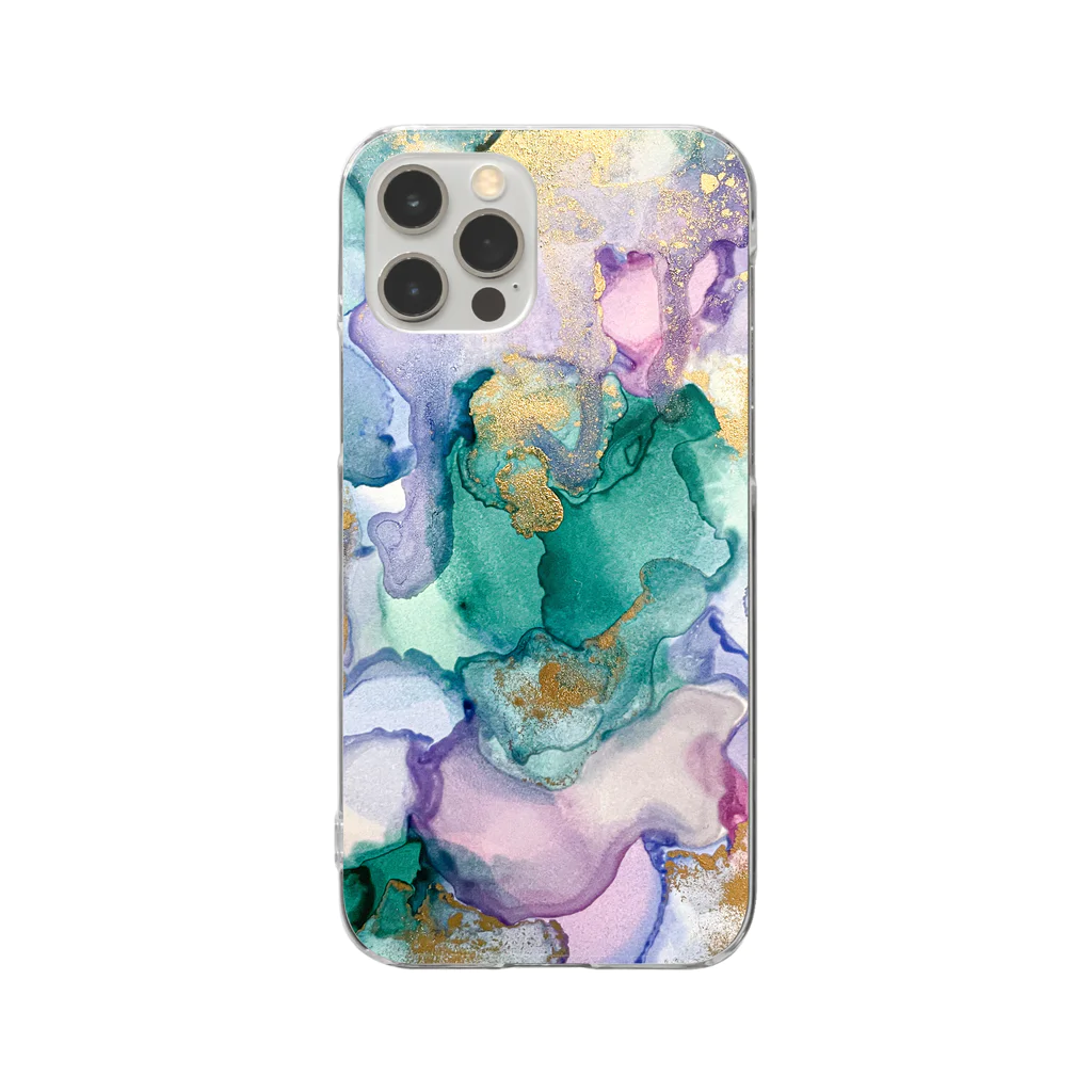 com eddy コムエディーのalcohol ink art №2 Clear Smartphone Case