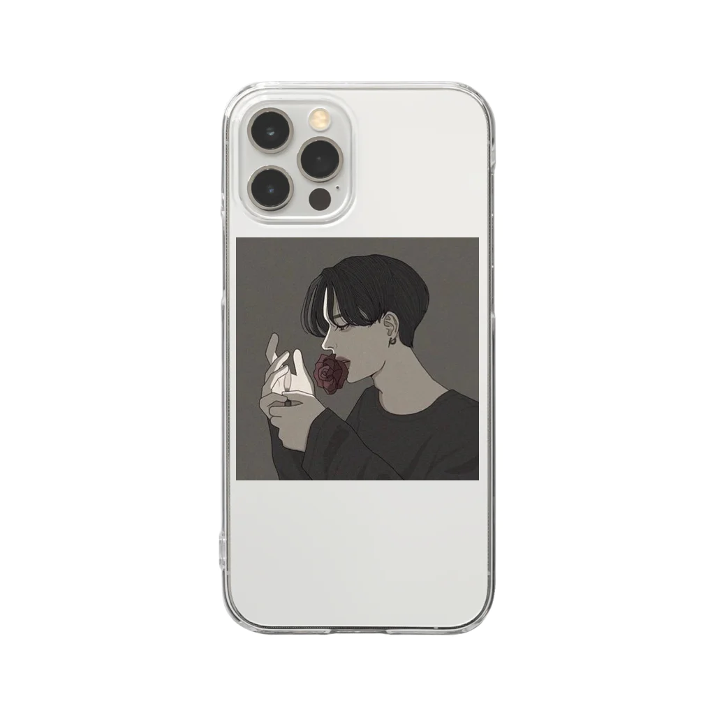 少年MJのタバコ吸う男 Clear Smartphone Case