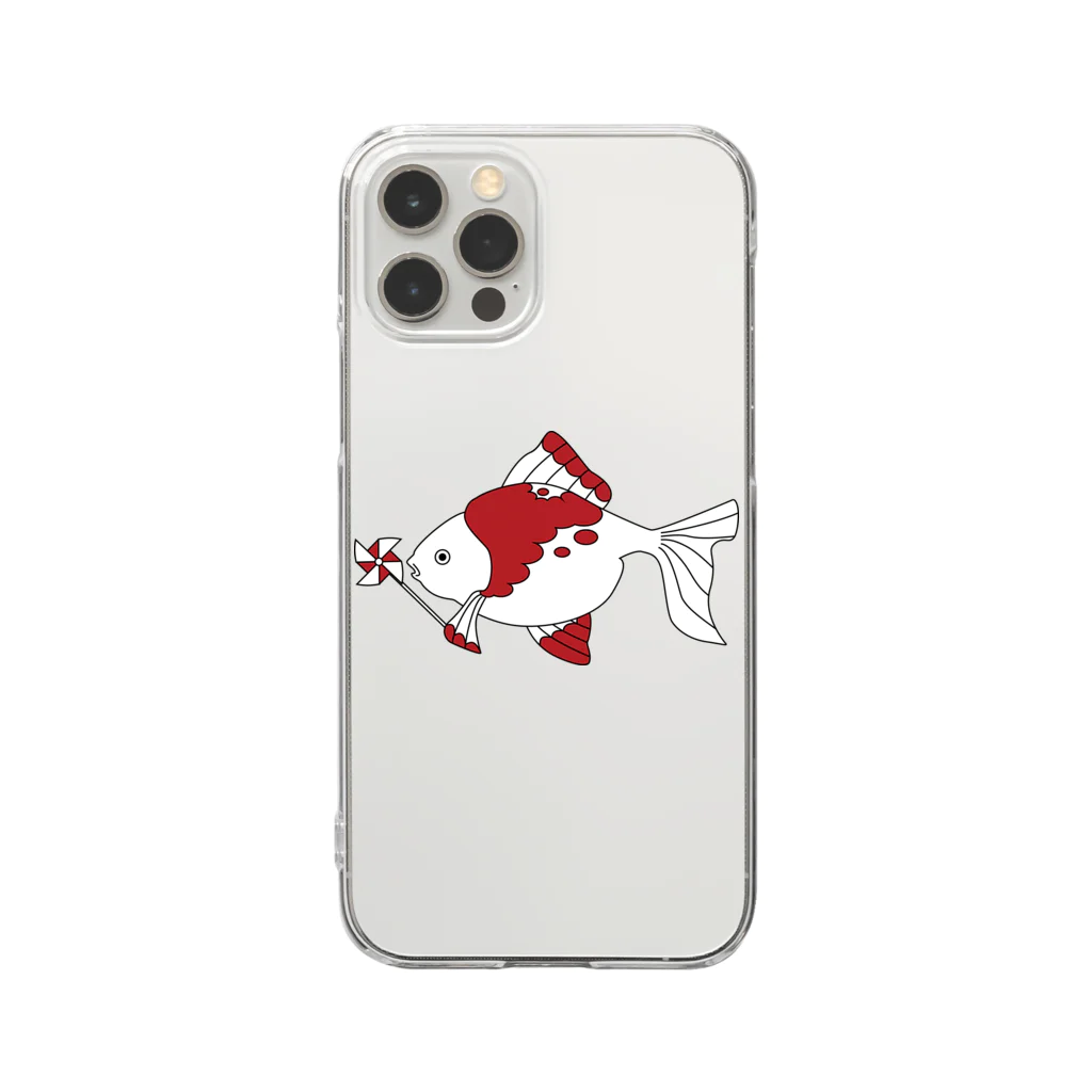 Amiの風車白金魚 Clear Smartphone Case