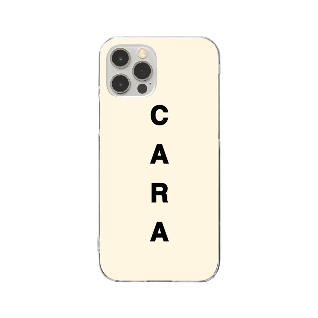 C A R Aｰカーラｰのcream case クリアスマホケース