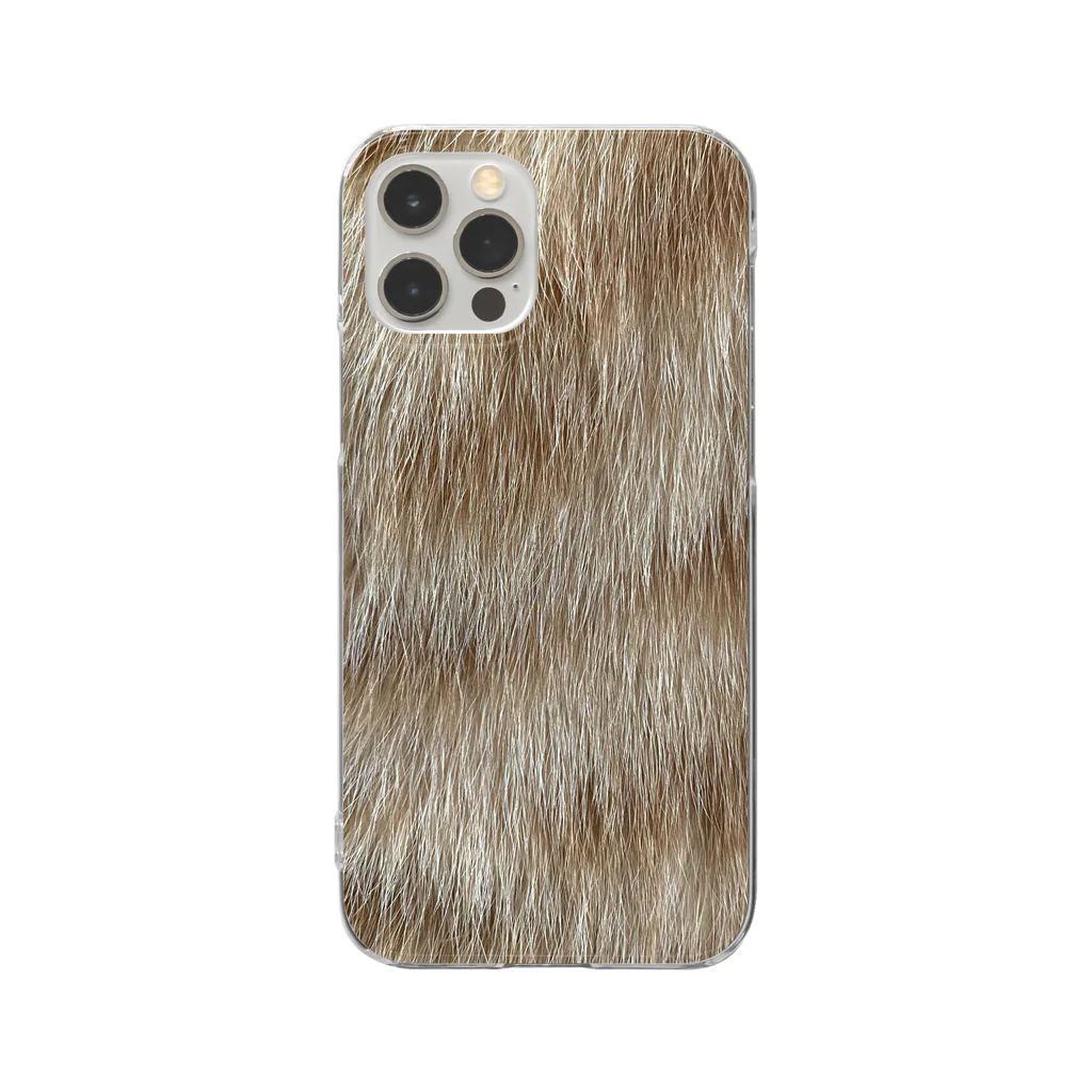 chi-bitのトラ猫の毛 Clear Smartphone Case