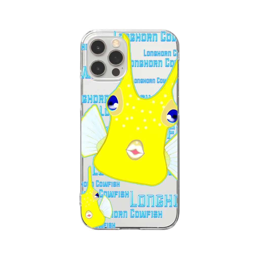 LalaHangeulのLonghorn Cowfish(コンゴウフグ) Clear Smartphone Case