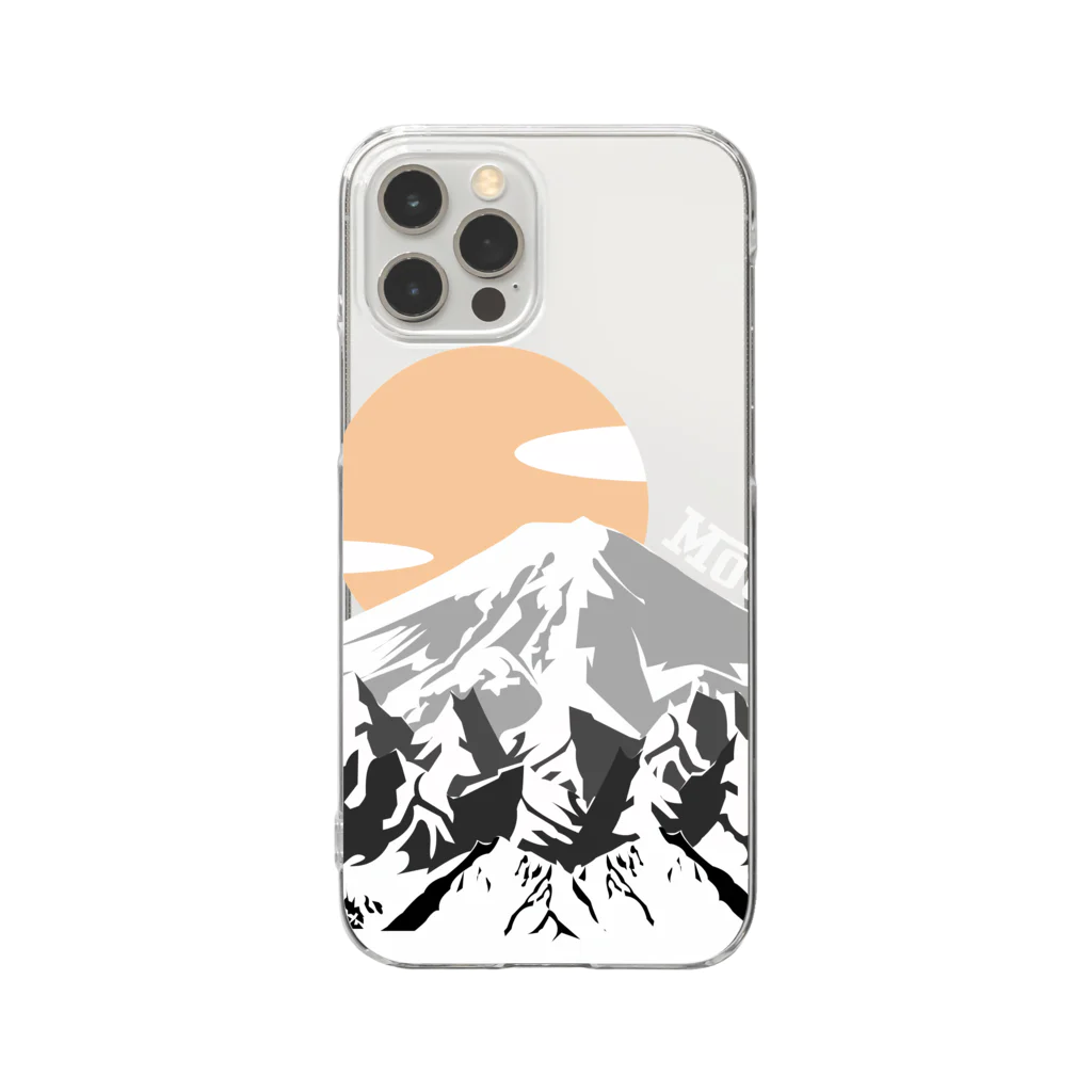 yuuyakeの山/日の出 Clear Smartphone Case