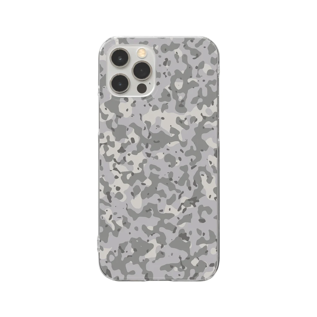 Military Casual LittleJoke のCamo StoneCamp 市街地用迷彩 サバゲー装備 Clear Smartphone Case