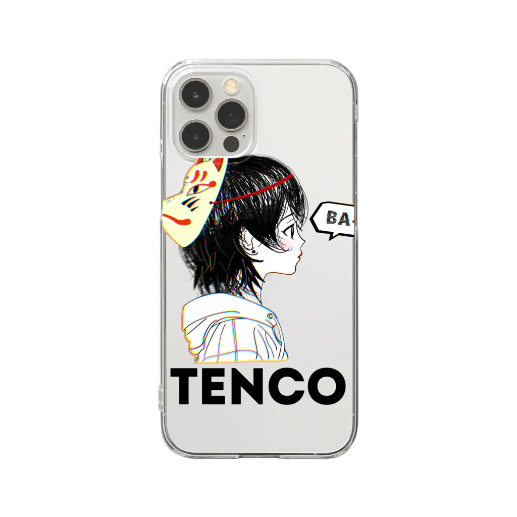 TENCO shopのTENCOちゃん（黒ロゴ） Clear Smartphone Case