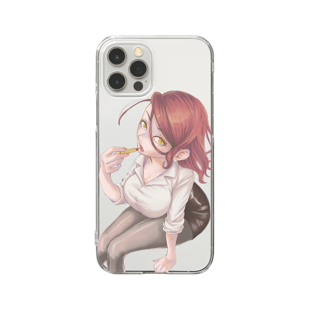 オリジナルイラストグッズ -南カナ-のOLさん　-リップ- Clear Smartphone Case