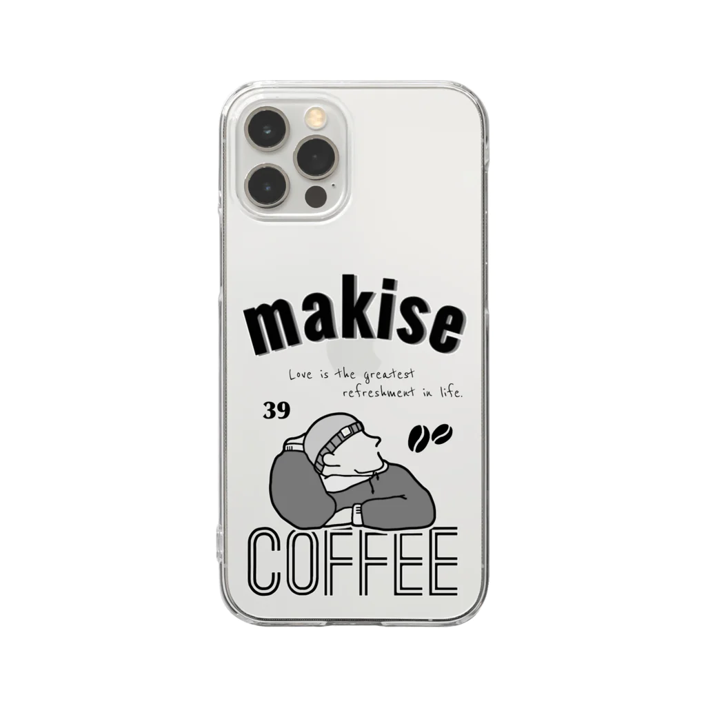 Makise COFFEE.のマキセコーヒー(エスプレッソくん) クリアスマホケース